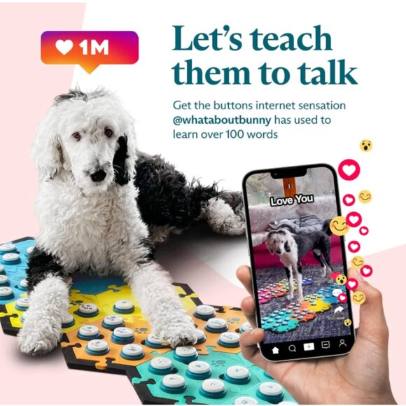 FluentPet Speak Up! Get Started Kit 6 Recordable Buttons w/Pre-Installed Battery - Picture 3 of 10